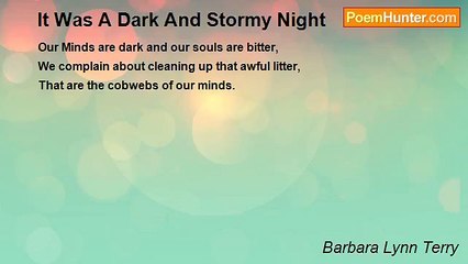 Barbara Lynn Terry - It Was A Dark And Stormy Night