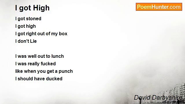 David Darbyshire - I got High