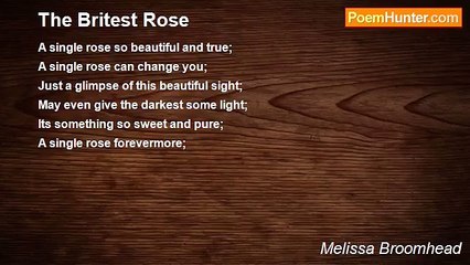 Melissa Broomhead - The Britest Rose