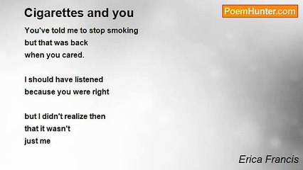 Erica Francis - Cigarettes and you