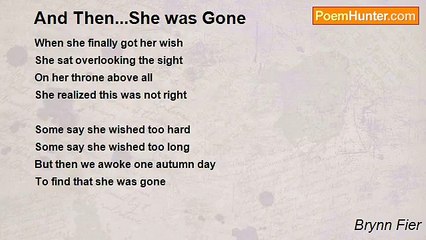 Brynn Fier - And Then...She was Gone
