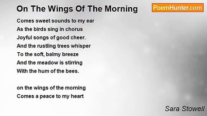 Sara Stowell - On The Wings Of The Morning