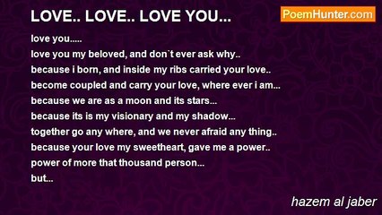 hazem al jaber - LOVE.. LOVE.. LOVE YOU...
