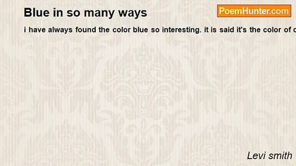 Levi smith - Blue in so many ways