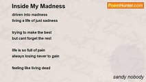 sandy nobody - Inside My Madness