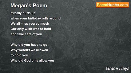 Grace Hays - Megan's Poem