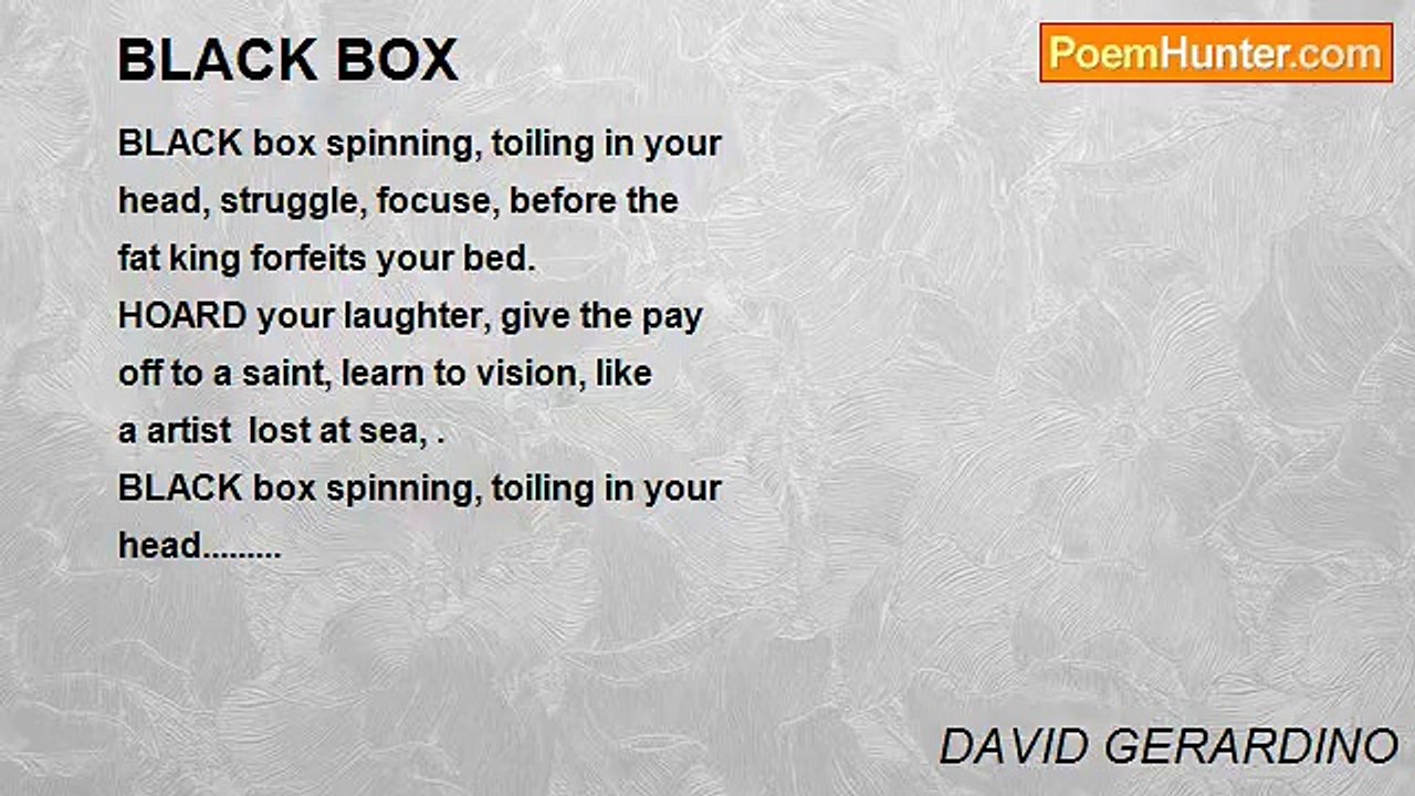 DAVID GERARDINO - BLACK BOX