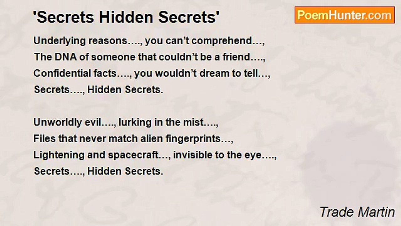 Trade Martin - 'Secrets Hidden Secrets'