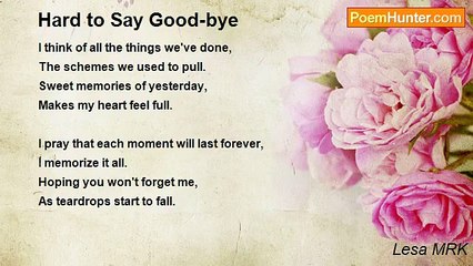 Lesa MRK - Hard to Say Good-bye