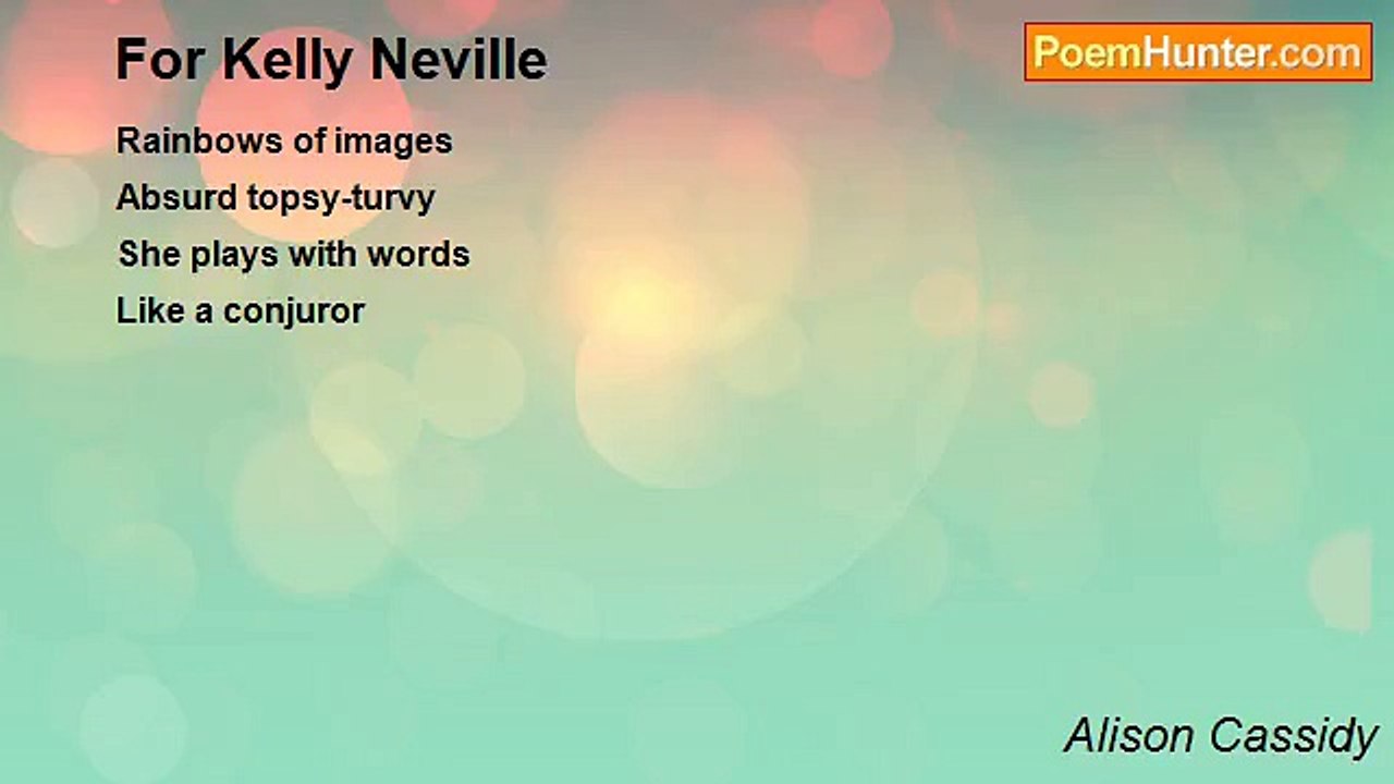 Alison Cassidy - For Kelly Neville