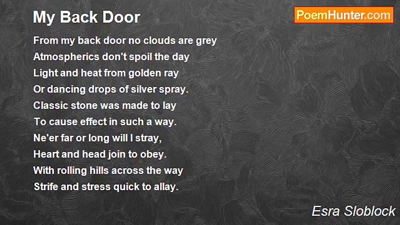 Esra Sloblock - My Back Door