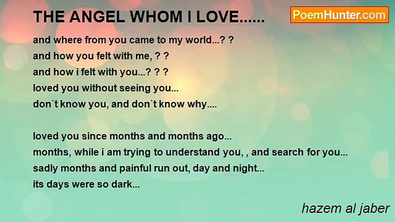 hazem al jaber - THE ANGEL WHOM I LOVE......