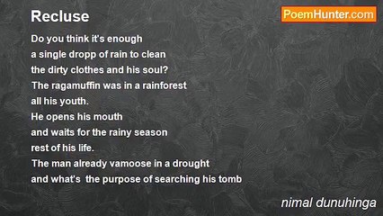 nimal dunuhinga - Recluse