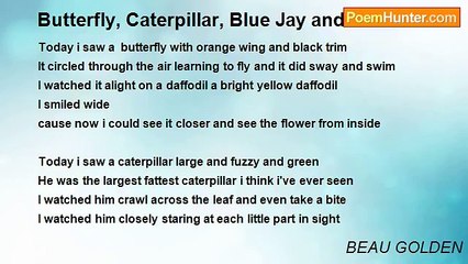 BEAU GOLDEN - Butterfly, Caterpillar, Blue Jay and Rabbit