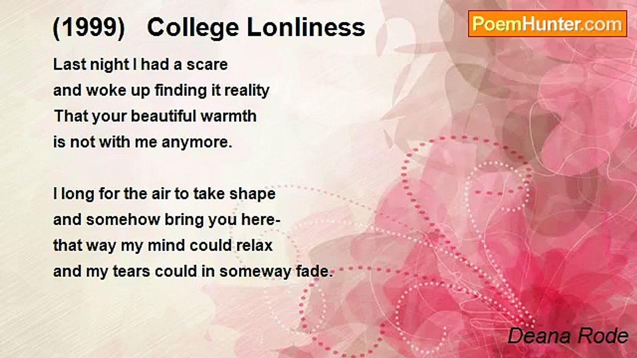 Deana Rode - (1999)   College Lonliness