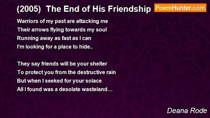 Deana Rode - (2005)  The End of His Friendship
