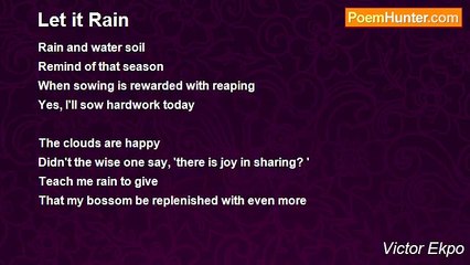 Victor Ekpo - Let it Rain