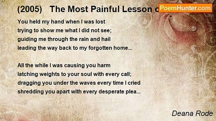 Deana Rode - (2005)   The Most Painful Lesson of All