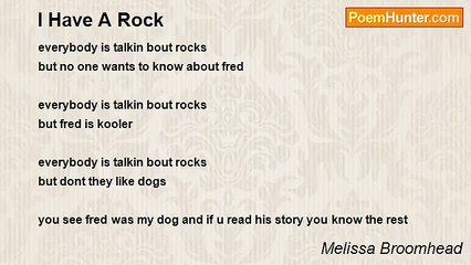 Melissa Broomhead - I Have A Rock