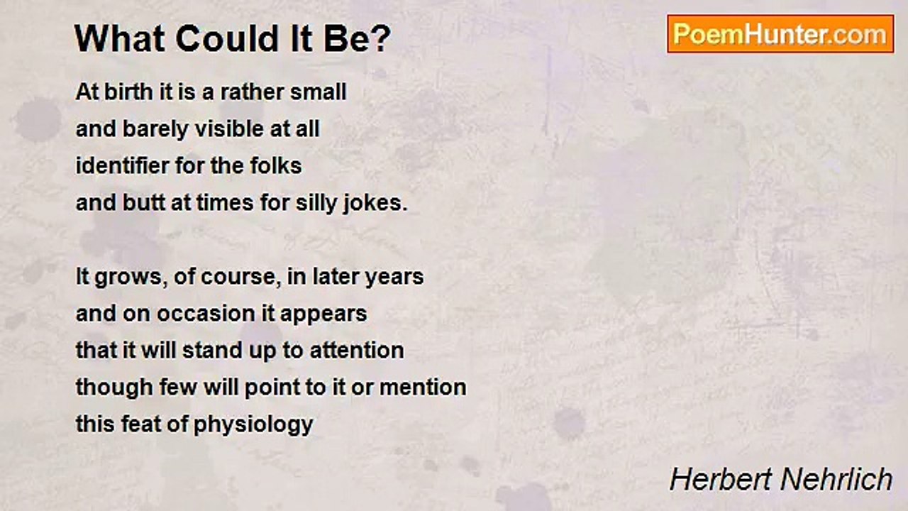 Herbert Nehrlich - What Could It Be?