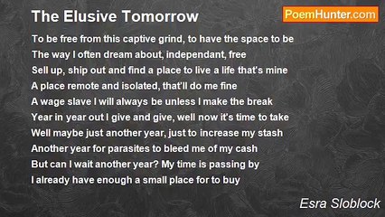 Esra Sloblock - The Elusive Tomorrow