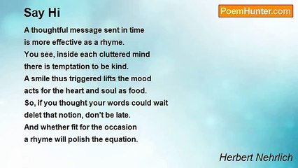 Herbert Nehrlich - Say Hi