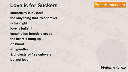 William Cook - Love is for Suckers