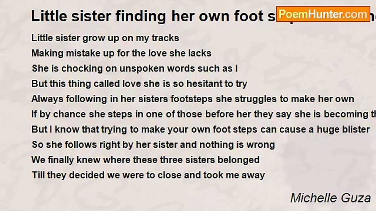 Michelle Guza - Little sister finding her own foot steps next to her big sister!