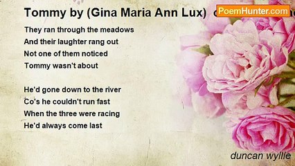 duncan wyllie - Tommy by (Gina Maria Ann Lux)  or Mum for short