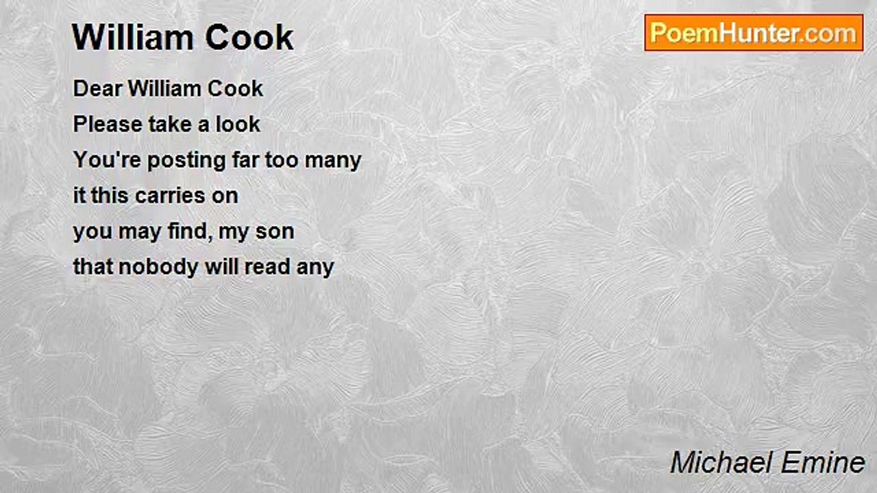 Michael Emine - William Cook