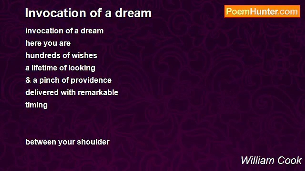 William Cook - Invocation of a dream