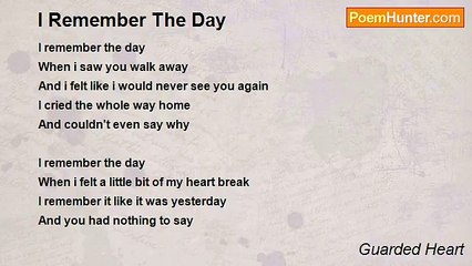 Guarded Heart - I Remember The Day
