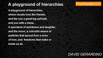 DAVID GERARDINO - A playground of hierarchies
