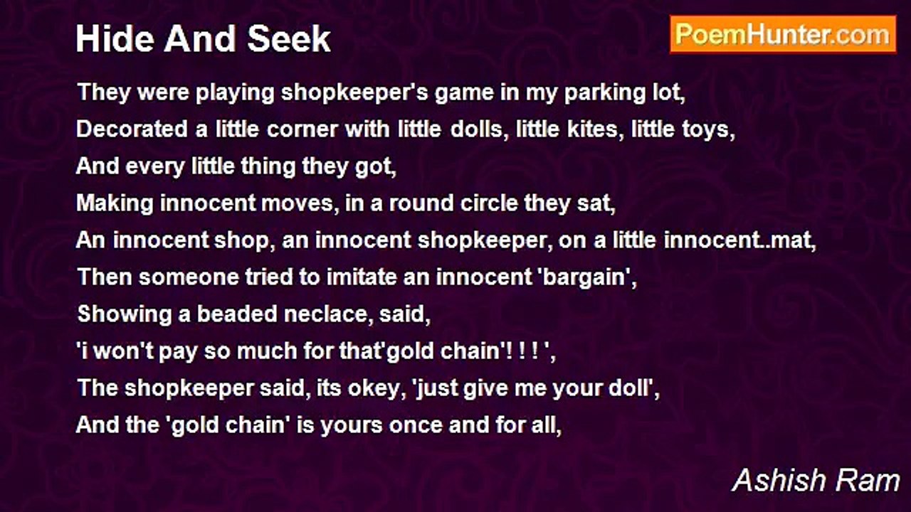 Ashish Ram - Hide And Seek