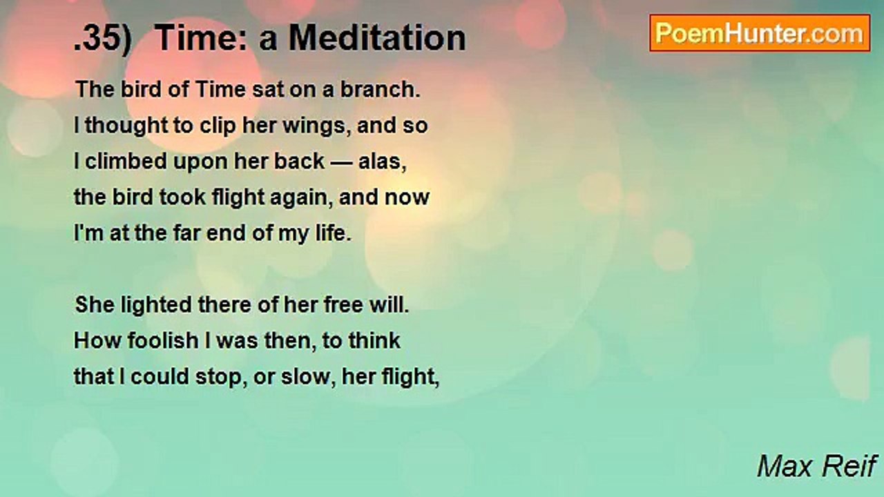 Max Reif - .35)  Time: a Meditation