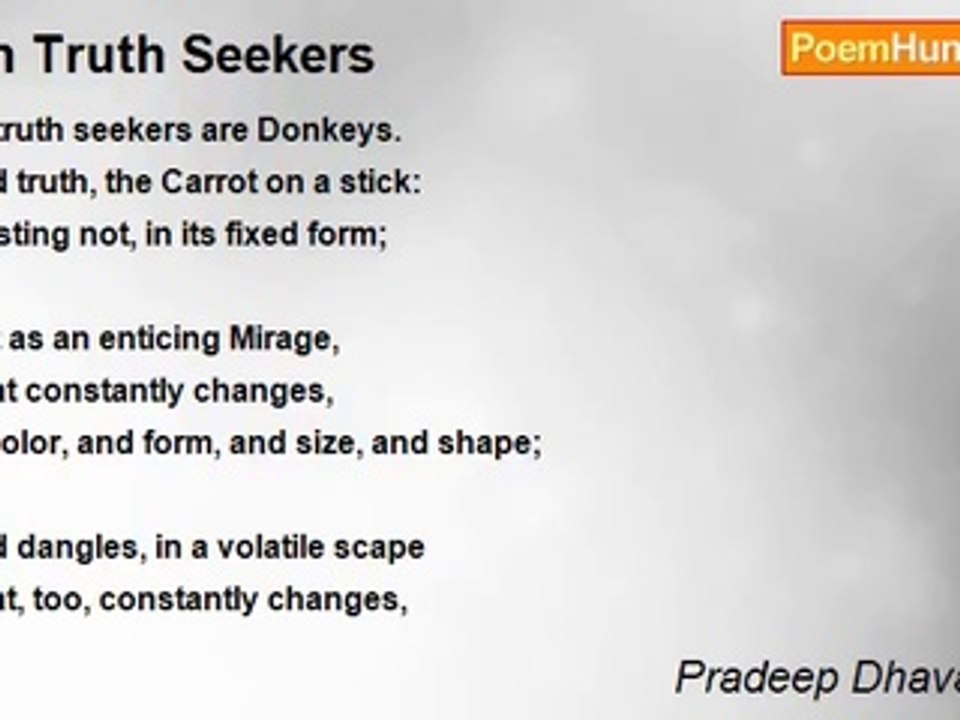 Pradeep Dhavakumar - On Truth Seekers