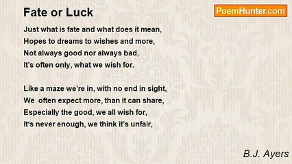 B.J. Ayers - Fate or Luck
