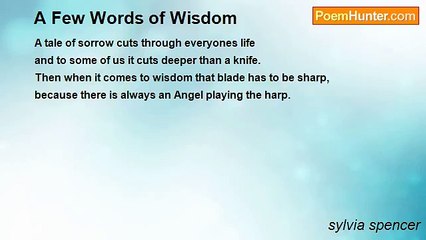 sylvia spencer - A Few Words of Wisdom
