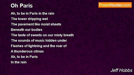 Jeff Hobbs - Oh Paris
