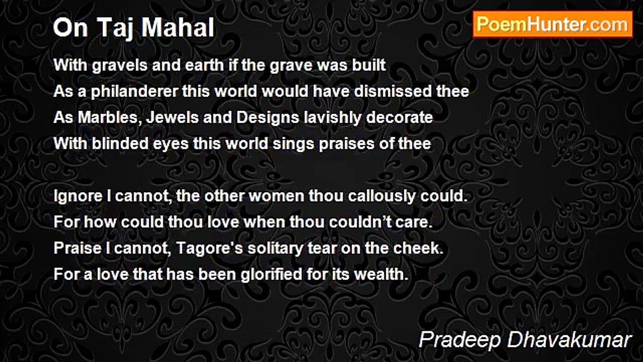 Pradeep Dhavakumar - On Taj Mahal