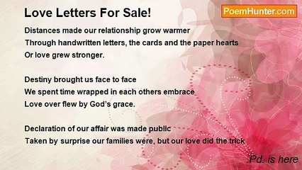 .Pd. is here - Love Letters For Sale!