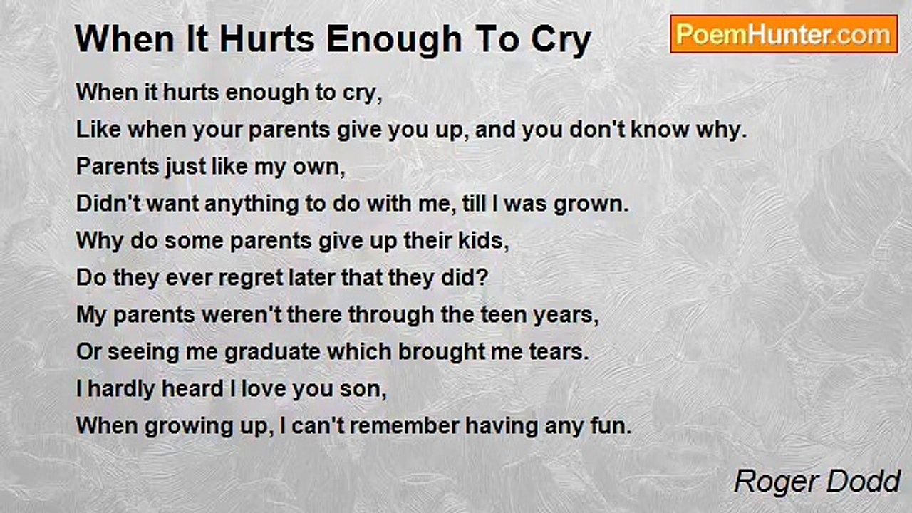 Roger Dodd - When It Hurts Enough To Cry