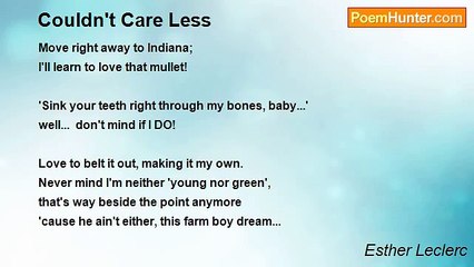 Esther Leclerc - Couldn't Care Less