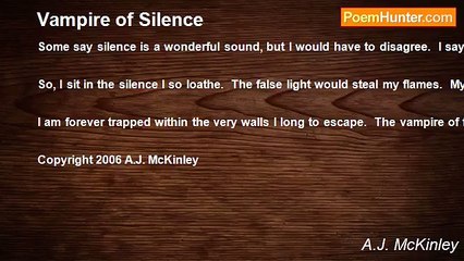A.J. McKinley - Vampire of Silence