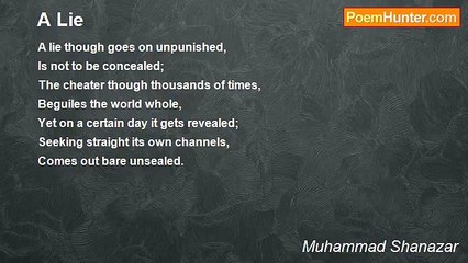 Muhammad Shanazar - A Lie
