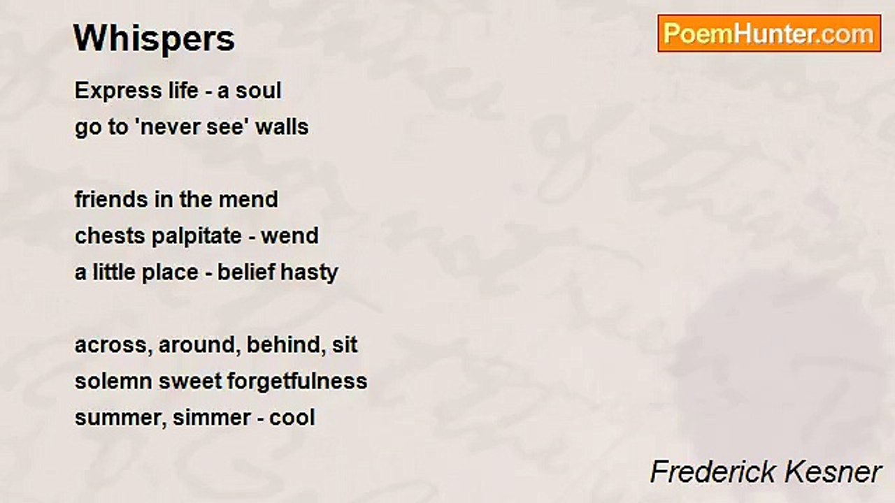 Frederick Kesner - Whispers