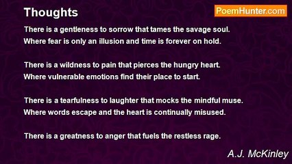 A.J. McKinley - Thoughts