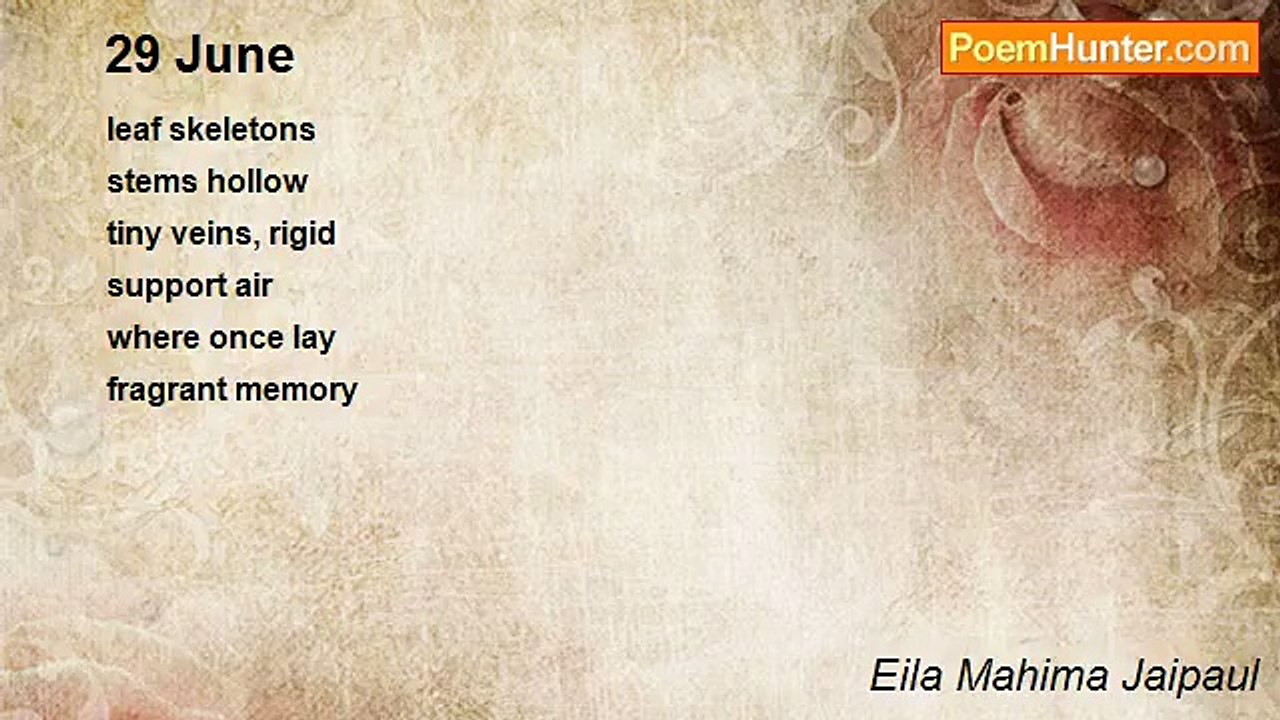 Eila Mahima Jaipaul - 29 June