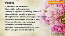 A.J. McKinley - Fences