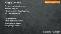 Christine Hamilton - Angry Letters